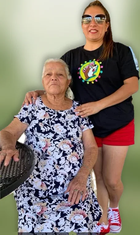 Veronica celebrating a longtime client's 85th birthday